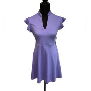 New York & Company Purple A-Line Mini Dress. Feminine Flirty Fun